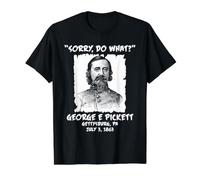 Gettysburg Pickett Historia Humor Julio 3 1863 Cita de Batalla Camiseta gráfica económica, Hombre, Negro, M
