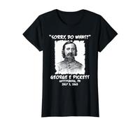 Gettysburg Pickett Historia Humor Julio 3 1863 Cita de Batalla Camiseta gráfica económica, Mujer, Negro, L