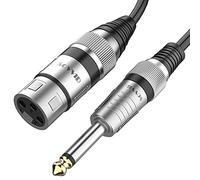 Getue Sovvid XLR Female to 1/4 Inch (6.35mm) TS Mono Jack Unbalanced Microphone Cable Mic Cord 6 Feet, Quarter Inch TS Female to XLR Female Mic Interconnect Cable Cord