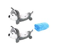 getuse Cubiertas de hoja de patinaje sobre hielo para patines de hockey artístico, protector de felpa suave con bonito diseño de animales, 13.78 pulgadas de longitud, Huskie