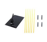 getuse Juego de soportes para palos de alineación de golf, placa de práctica, ayuda de entrenamiento de golf con 6 varillas y 4 conectores para mejorar el plano de columpio, práctica en interiores y