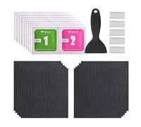 getuse Kit de 10 parches de reparación de cama elástica, 4 x 4 pulgadas, accesorios de reparación de red impermeable para fijación y mantenimiento de equipos deportivos, kit de reparación