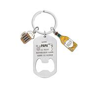 Getyjoe Llavero Abrebotellas Cerveza Papá Llavero Abrebotellas Personalizado Regalo del día del Padre Especial Regalo Llavero Papá Regalos para el día del Padre, Navidad, Acción de Gracias