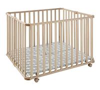 Geuther Box Lama Ameli-Parque Infantil Plegable de Madera en Color Natural, decoración Circular, 0
