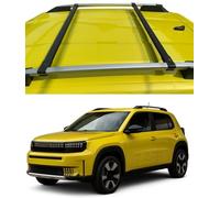 GEV Barras portaequipajes para Fiat Grande Panda - Acero de alta resistencia, capacidad de carga 50 kg, acabado negro mate, premontadas con kit específico y llave incluida, homologadas TÜV-GS