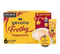 Gevalia Frothy 2-Step Cappuccino Espresso Keurig K-Cup Coffee Pods & Froth Packets Kit (6 ct Box)