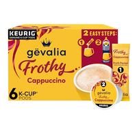 Gevalia Frothy 2-Step Cappuccino Espresso Keurig K-Cup Coffee Pods & Froth Packets Kit (6 ct Box)