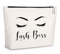 GevGuxLuo Bolsa de maquillaje Boss Lady, regalos de agradecimiento para mujeres, jefe, mentor, regalos para jefa, bolsa de maquillaje, Blanco, Boss Lady