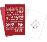 Gevinna Divertida tarjeta de San Valentín para novio, novia, divertida tarjeta de historia de Cupido, bonita tarjeta romántica de amor para marido, esposa, parejas, regalo humorístico de San Valentín