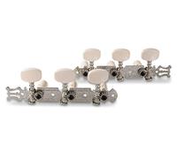 Gewa 545325 Clavijero Guitarra Clásica Juego, Botones de Plástico Blancos