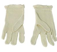 Gewa 761010 Guantes Par, Tricot, Pulgar Lateral, Largo Aprox. 22 Cm, Blanco