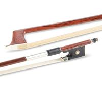 GEWA Arco de violín Carbon Student 4/4 - Aspecto de madera Marrón oscuro - Nuez de ébano - Crin natural