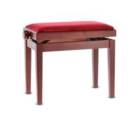 GEWA Piano Bench Deluxe Caoba Mate (ajuste suave de la altura mediante un preciso mecanismo de tijera, fabricado en madera maciza de alta calidad, duradero y robusto, alta carga de rotura)