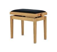 GEWA Pianobank Deluxe Natur Matt (ajuste suave de la altura mediante un preciso mecanismo de tijera, fabricado en madera maciza de alta calidad, duradero y robusto, alta carga de rotura)