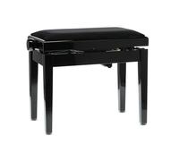 Gewa Banqueta para Piano Deluxe Autolift con cómodo Ajuste de Altura, Madera Maciza, Negro Alto Brillo