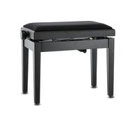 Gewa Banqueta para Piano Deluxe Autolift con cómodo Ajuste de Altura, Madera Maciza, Negro Mate