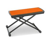 GEWA Banquito de metal (Soporte para guitarra), ajustable, compacto y robusto en naranja