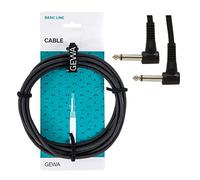 GEWA cable de conexión Basic Line 0,1 m, negro, jack angular mono de 6,3 mm - jack angular mono de 6,3 mm,190345