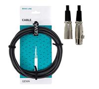 GEWA Cable de micrófono Basic Line 3 m, negro, XLR(f) - XLR(m), 190040