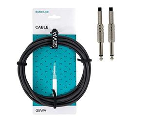 GEWA Cable para instrumentos Mono Basic Line 3m (clavija mono 6,3 mm - clavija mono 6,3 mm) 190000