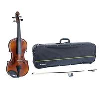 GEWA Conjunto de violín Allegro VL 1 - 1/8 listo para tocar, arce europeo macizo y abeto europeo, barnizado a mano, arco de Carbon, cuerdas Larsen Aurora, estuche rígido para violín