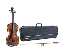 GEWA Conjunto de violín Allegro VL 1 - 4/4 listo para tocar, arce europeo macizo y abeto europeo, barnizado a mano, arco de Massaranduba, cuerdas Larsen Aurora, estuche rígido para violín