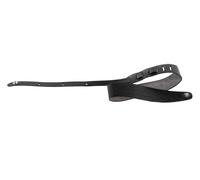 GEWA Correa para guitarra serie Premium Plain, cuero auténtico cortado de una sola pieza, ancho 70 mm, largo 106-152 cm, cierres de seguridad cromados, negro granulado - negro con estructura de cuero