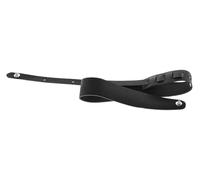 GEWA Correa para guitarra serie Premium Plain, cuero auténtico cortado de una sola pieza, ancho 70 mm, largo 106-152 cm, cierres de seguridad cromados, negro perforado, fabricada a mano en Europa