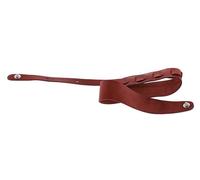 GEWA Correa para guitarra serie Premium Plain, cuero auténtico cortado de una sola pieza, ancho 70 mm, largo 106-152 cm, cierres de seguridad cromados, rojo marrón, fabricada a mano en Europa