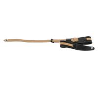 GEWA Correa para guitarra serie Prestige, cuero auténtico, ancho 65 mm, largo 103-139 cm, Cierres de seguridad: cromados, negro perforado/marrón, negro punteado/marrón claro, hechos a mano en Europa