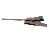GEWA Correa para guitarra, serie Regular, piel auténtica, ancho 65 mm, longitud 100-134 cm, acolchada, color negro, gris místico, hecho a mano en Europa