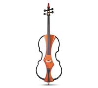 GEWA E-Cello Novita 3.0-4/4 - violonchelo electrónico con marco de carbono, cuerpo de madera maciza y sistema de preamplificador, marrón rojizo