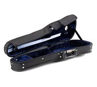 GEWA estuche en forma para violín 4/4 Liuteria Maestro - negro/azul - Núcleo térmico - Suspensión acolchada flotante - Funda de tornillo hidrófuga - Cerradura suiza - Correas tipo mochila