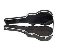 GEWA estuche para guitarra ABS, estuche moldeado para guitarra acústica de 6 cuerdas, negro