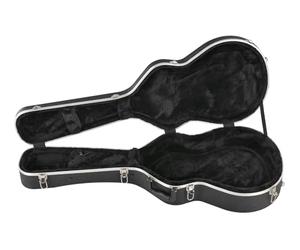 GEWA estuche para guitarra ABS, estuche moldeado para guitarra acústica de 6 cuerdas, negro