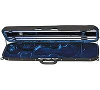 GEWA estuche para violín 4/4 Liuteria Maestro - negro/azul - Núcleo térmico - Suspensión acolchada flotante - Funda de tornillo hidrófuga - Cerradura suiza - Correas tipo mochila