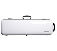 GEWA estuche para violín AIR 2.1 - Fabricado en Alemania - blanco alto brillo - carcasa de termoplástico - Cerradura de combinación - Bolsa de accesorios+partituras - Correas tipo mochila-asa lateral