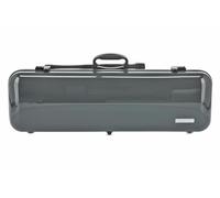 GEWA estuche para violín AIR 2.1 - Fabricado en Alemania - gris alto brillo - carcasa de termoplástico - Cerradura de combinación - Bolsa de accesorios+partituras - Correas tipo mochila