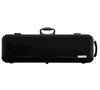 GEWA estuche para violín AIR 2.1 - Fabricado en Alemania - negro alto brillo - carcasa de termoplástico - Cerradura de combinación - Bolsa de accesorios+partituras - Correas tipo mochila - asa lateral