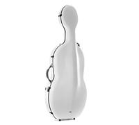 GEWA estuche para violonchelo de policarbonato 4/4 blanco con correas de mochila y asa lateral