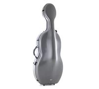 GEWA estuche para violonchelo de policarbonato 4/4 gris con correas de mochila y asa lateral