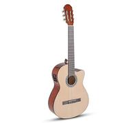GEWA Guitarra Clásica Electroacústica Basic Plus, Tapa de Abeto, Cuerpo de Tilo, 4/4, natural
