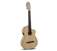 Gewa 500240 Guitarra Clásica Electroacústica Pro Natura Silver Samba Eléctro-Acústico, Fabricada en Europa