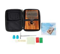 GEWA Kalimba piano de pulgar caoba, motivo escarabajo, 17 cañas de acero, afinable, incl. borsa, martillo de afinar, manual