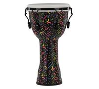 GEWA Liberty Djembé - afinación: Mecánico (con tensores) - Diámetro: 10" (25,4 cm) - Altura: 19,5" (49 cm) - Número de ganchos de afinación: 6 - Patrón: Crazy Neon