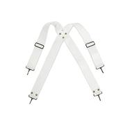 GEWA Marching Drum, Accesorios para tambor de marcha Correa para Bass Drum, Nylon blanco, 3 cm de ancho, ajustable con mosquetón