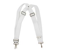GEWA Marching Drum, Accesorios para tambor de marcha Correa para Bass Drum, Nylon blanco, 5 cm de ancho, ajustable con mosquetón