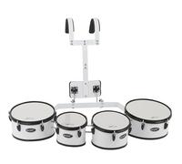 GEWA Marching Quad-Tom-Set, Tambor de marcha, 8 x 8 ", 10 x 8", 12 x 8", 13 x 8", casco de madera blanco laminado, in rnés