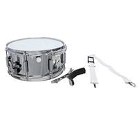 GEWA Marching Snaredrum, Tambor de marcha 14 x 6,5", casco de metal, in orrea y soporte de rodilla