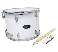 GEWA Marching Tenordrum, Tambor de marcha 14 x 10", casco de madera blanco, in orrea y baquetas